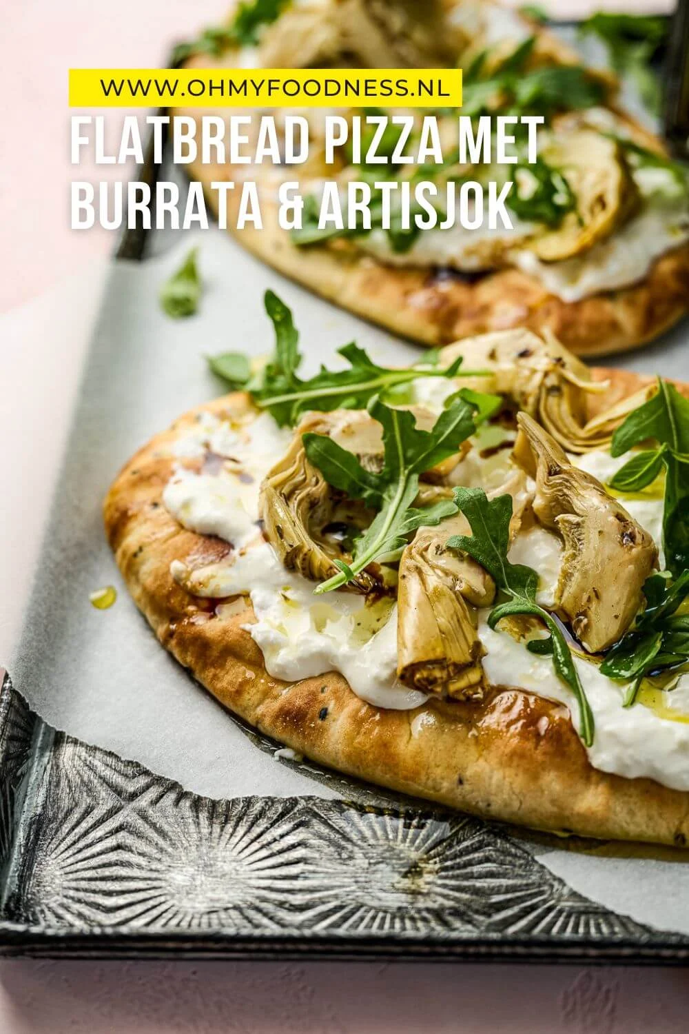 Flatbread pizza met burrata & artisjok 5 flatbread pizza artisjok
