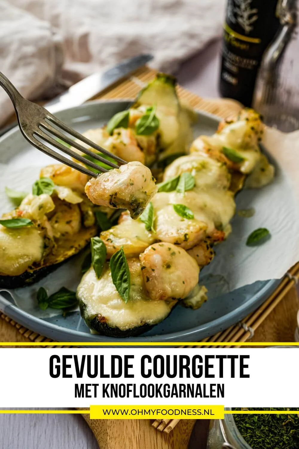 Gevulde courgette met knoflookgarnalen 5 gevulde courgette met knoflookgarnalen