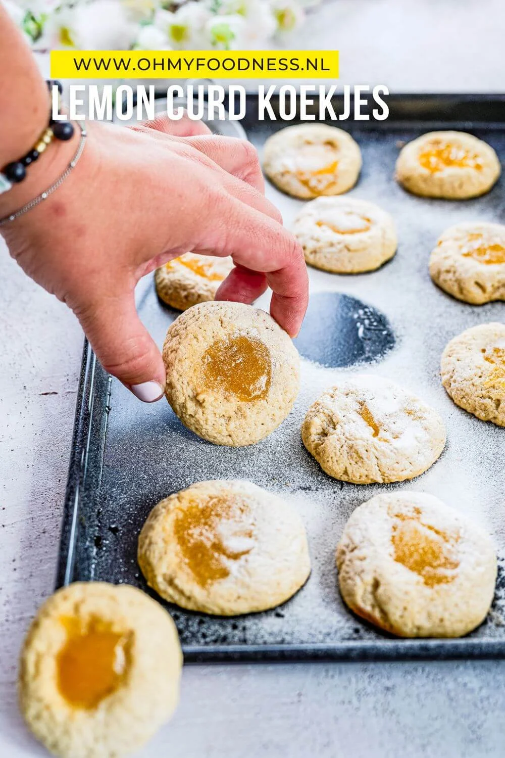 Lemon curd koekjes (Fastfood Friday) 6 lemon curd cookies