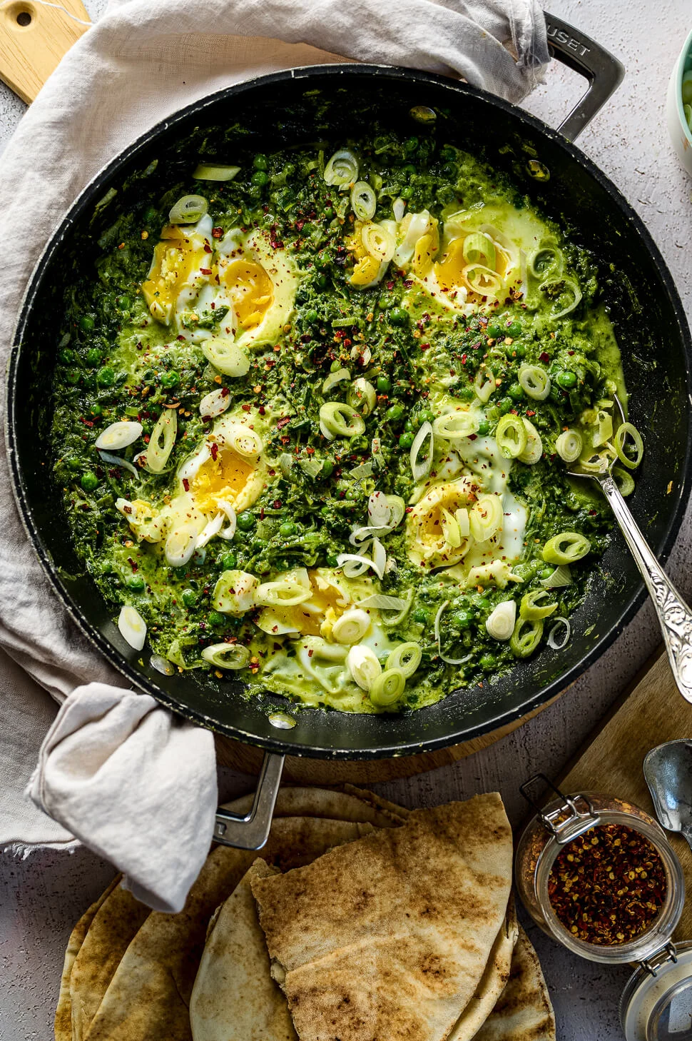 Groene shakshuka met spinazie en doperwten 1 shakshuka recept