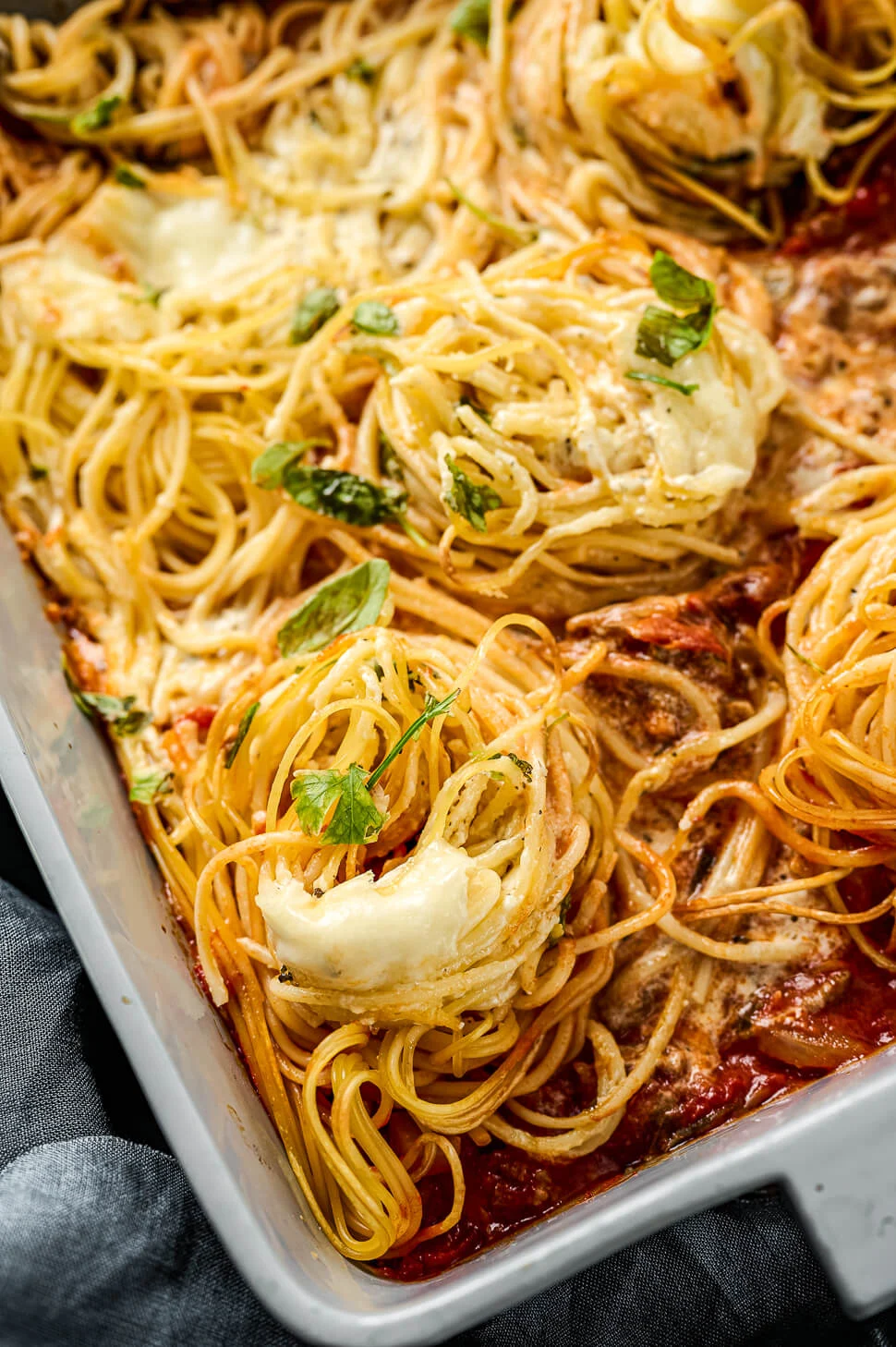 Spaghetti Alfredo uit de oven 6 spaghetti alfredo