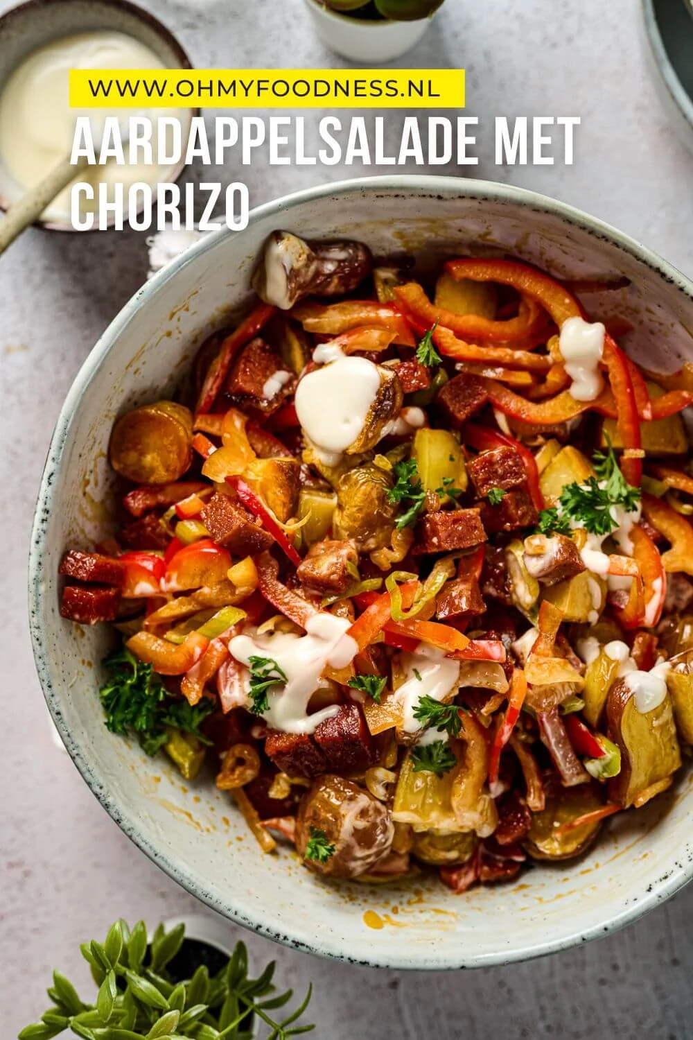 Aardappelsalade maken met chorizo 6 aardappelsalade chorizo
