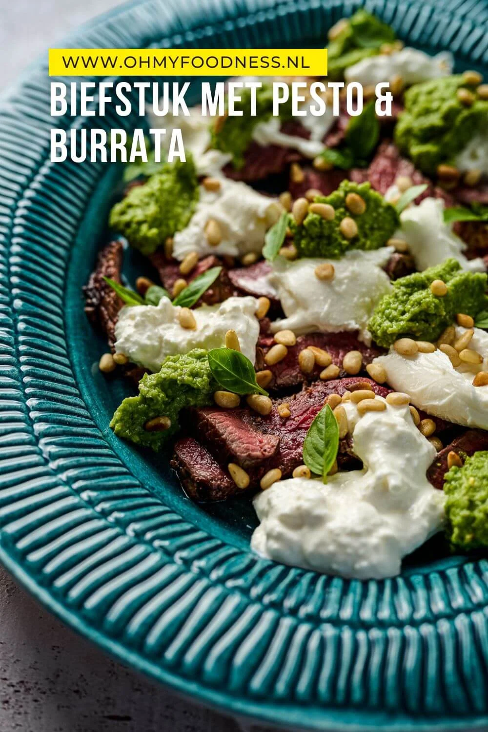 Biefstuk recept met pesto & burrata 5 biefstuk pesto burrata