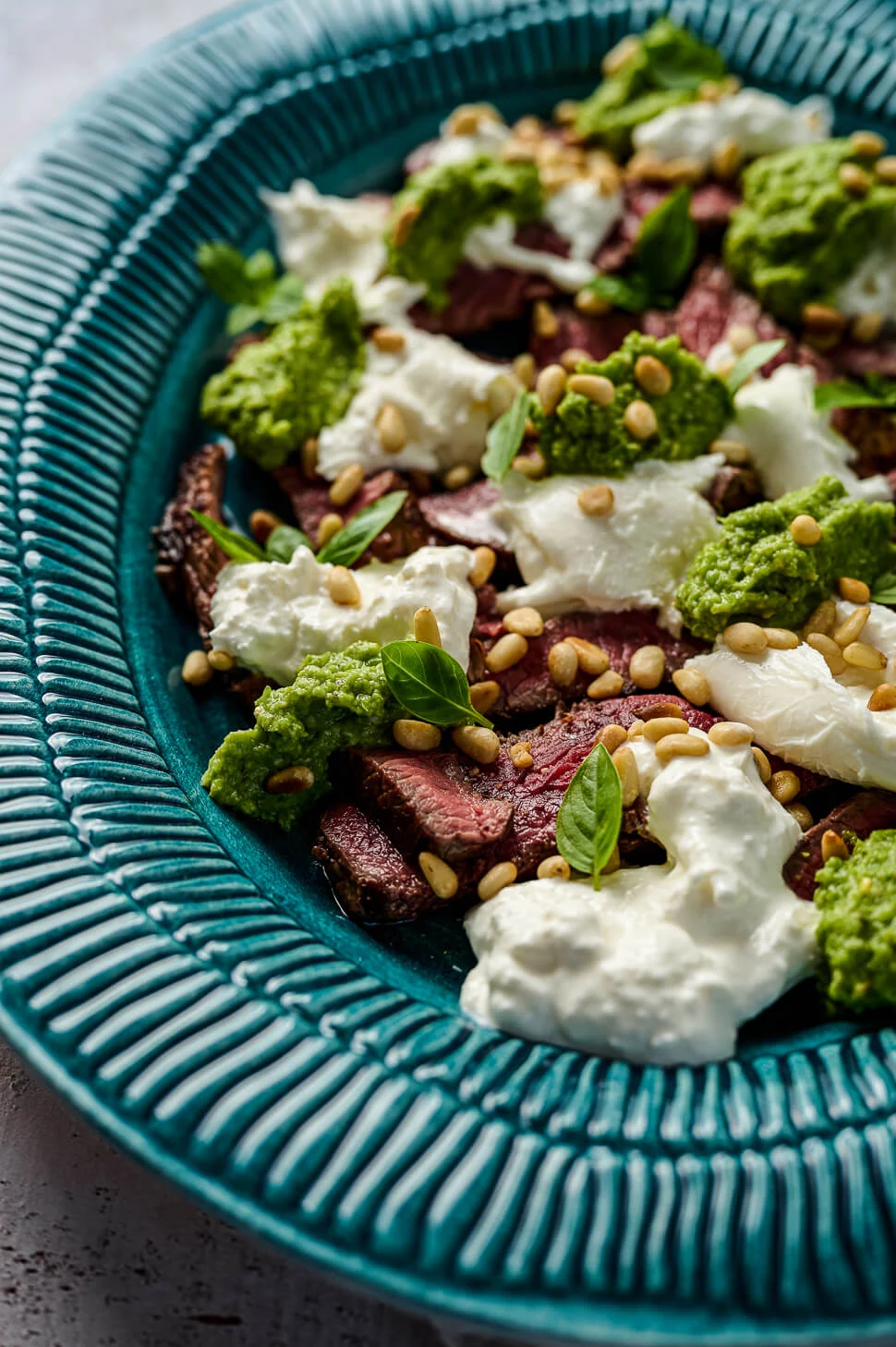Biefstuk recept met pesto & burrata 6 biefstuk recept