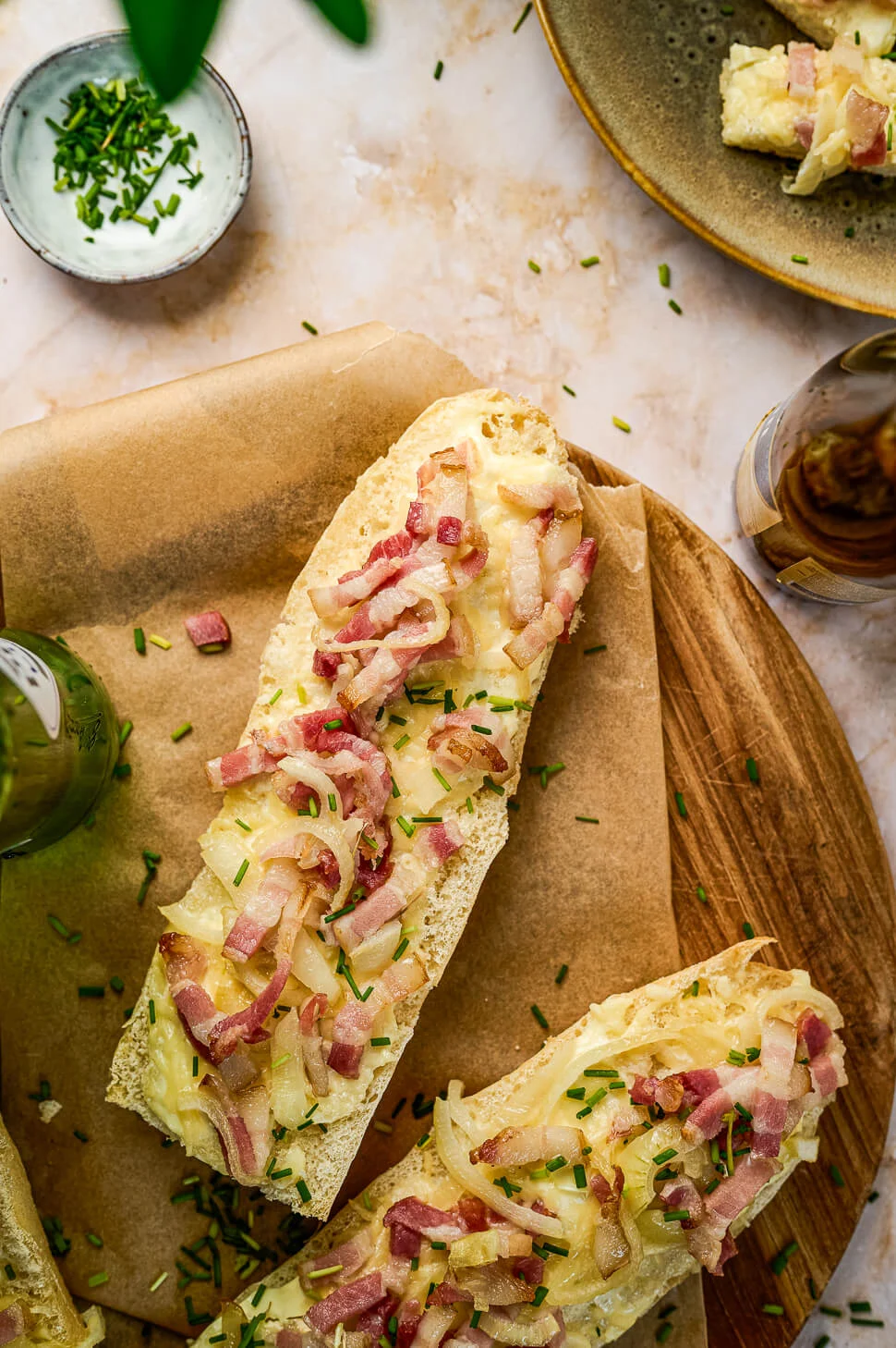 Flammkuchen recept op stokbrood (Fastfood Friday) 1 Flammkuchen met een twist