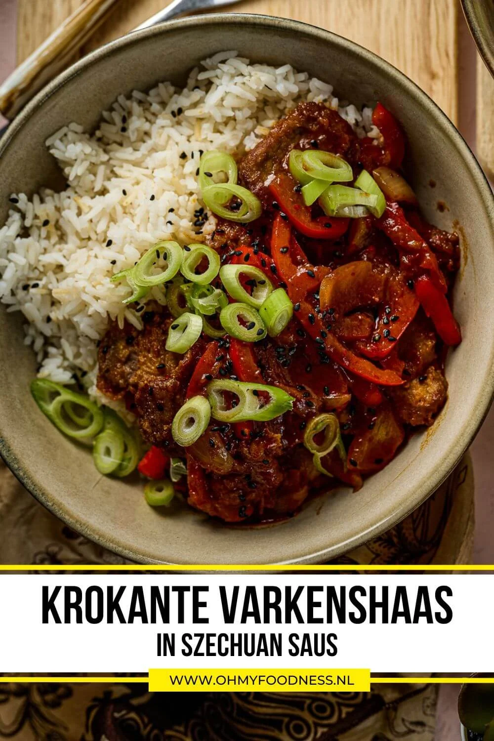Krokante varkenshaas in Szechuan saus 4 varkenshaas szechuan saus