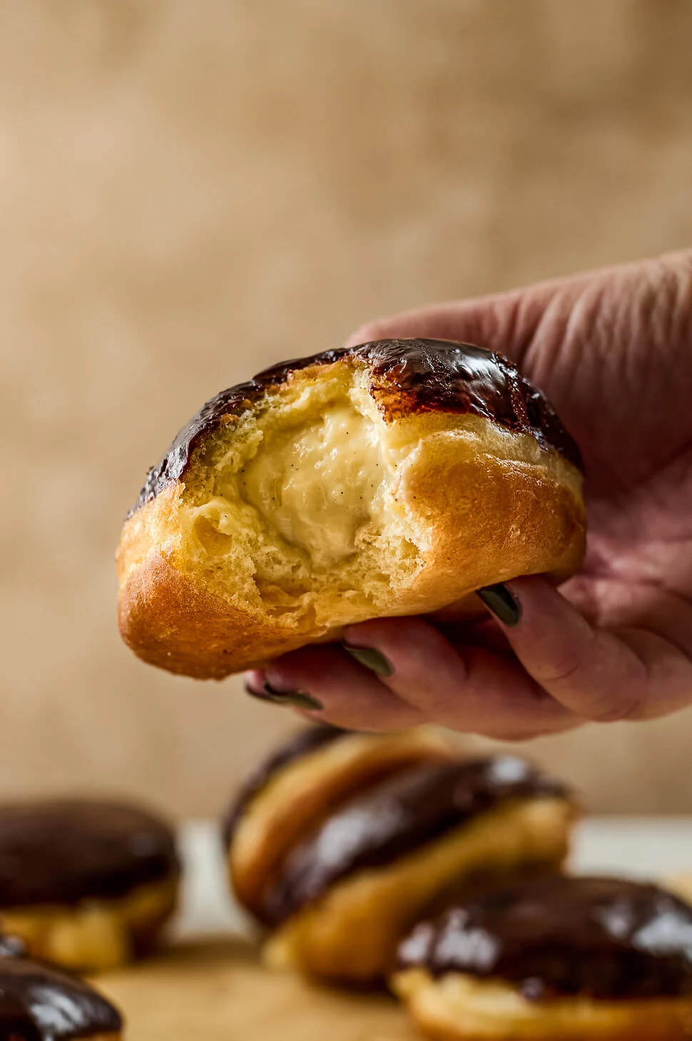 Boston cream donuts (Fastfood Friday) 6 gevulde donuts