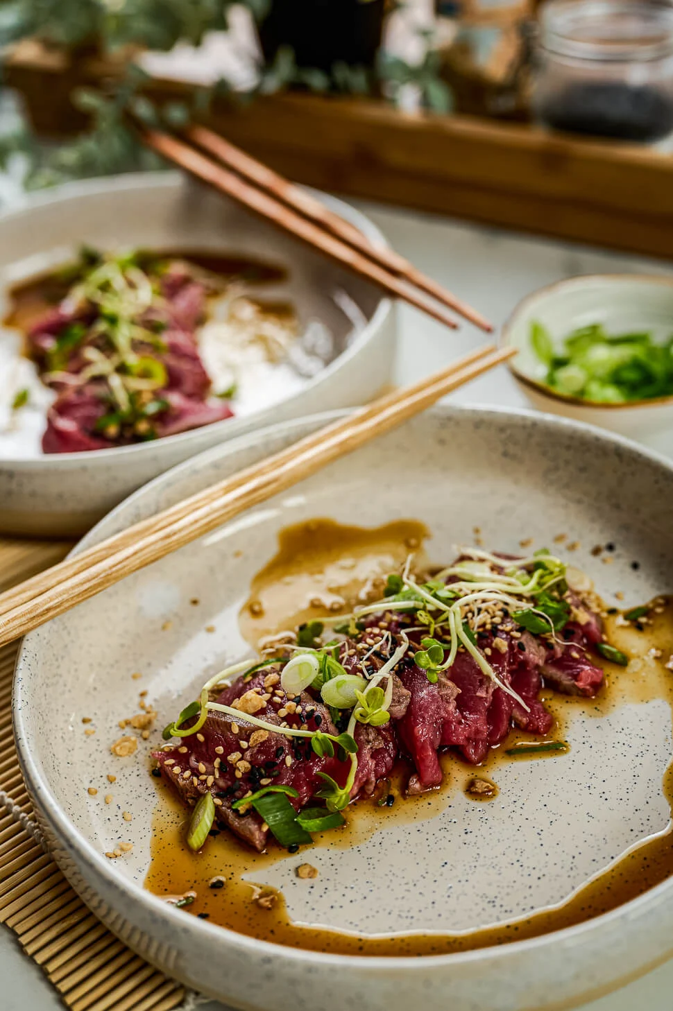 Beef Tataki met ponzu & sesam 3 beef tataki