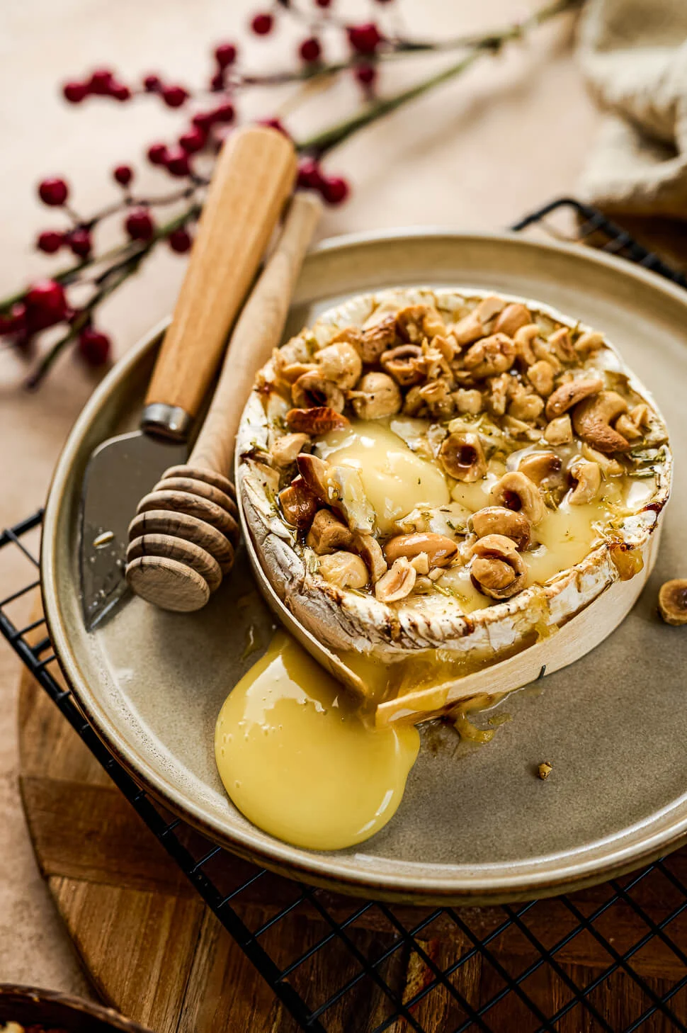 Camembert uit de oven met noten & honing 5 camembert kaas