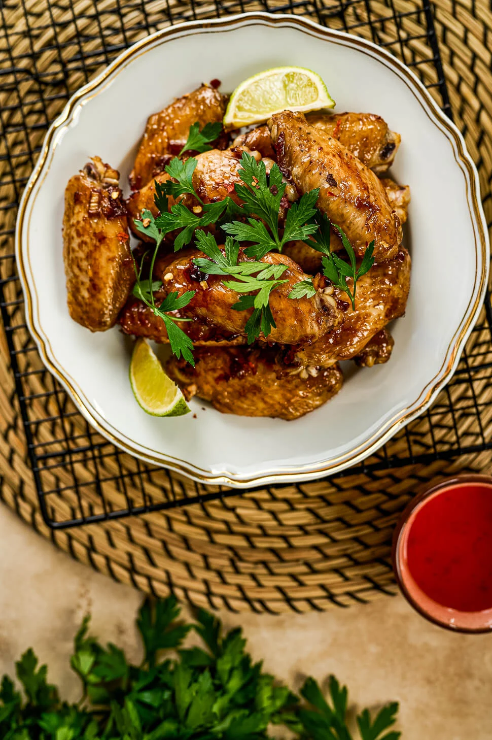 kippenvleugeltjes in thaise marinade