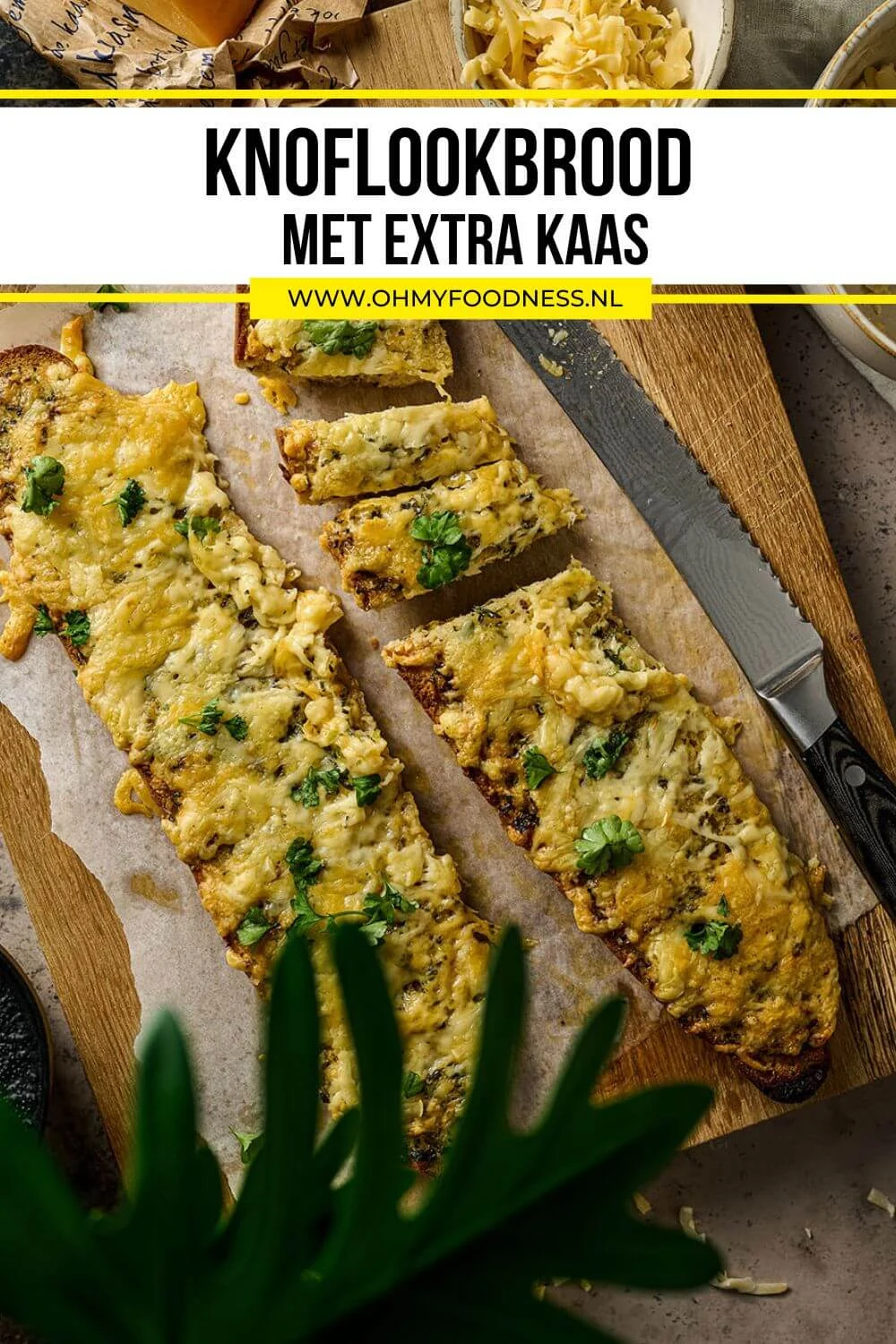 knoflookbrood met kaas