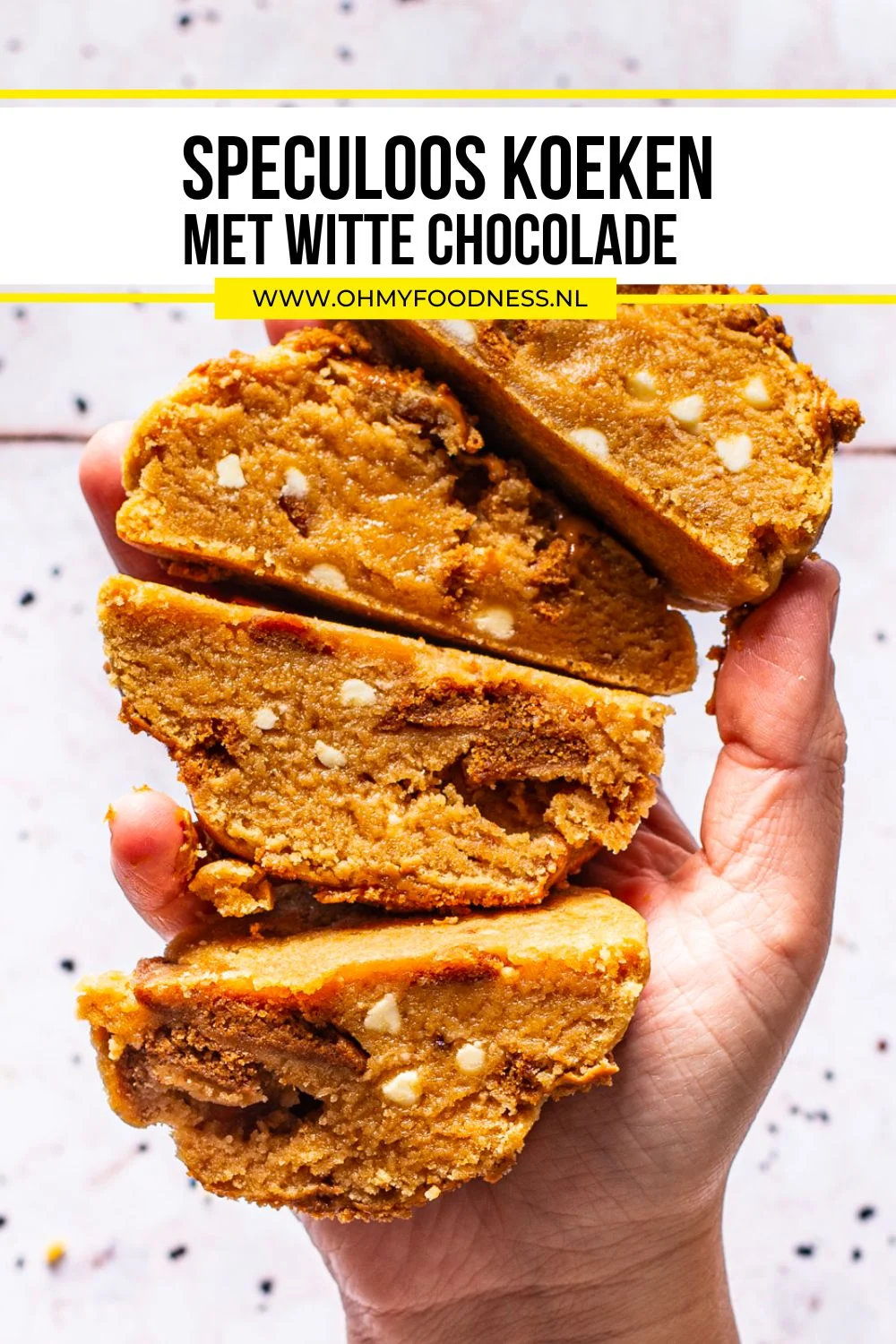Speculoos koeken met witte chocolade 2 Speculoos koeken