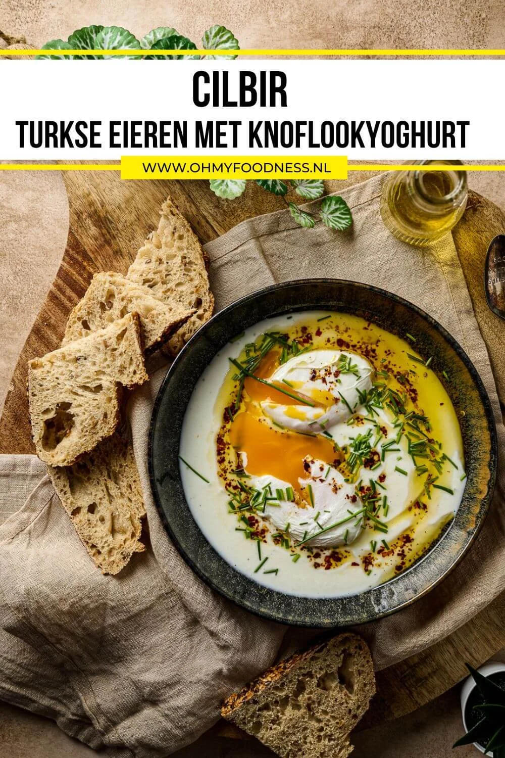 Cilbir (Turkse eieren) 6 Turkse eieren met yoghurt