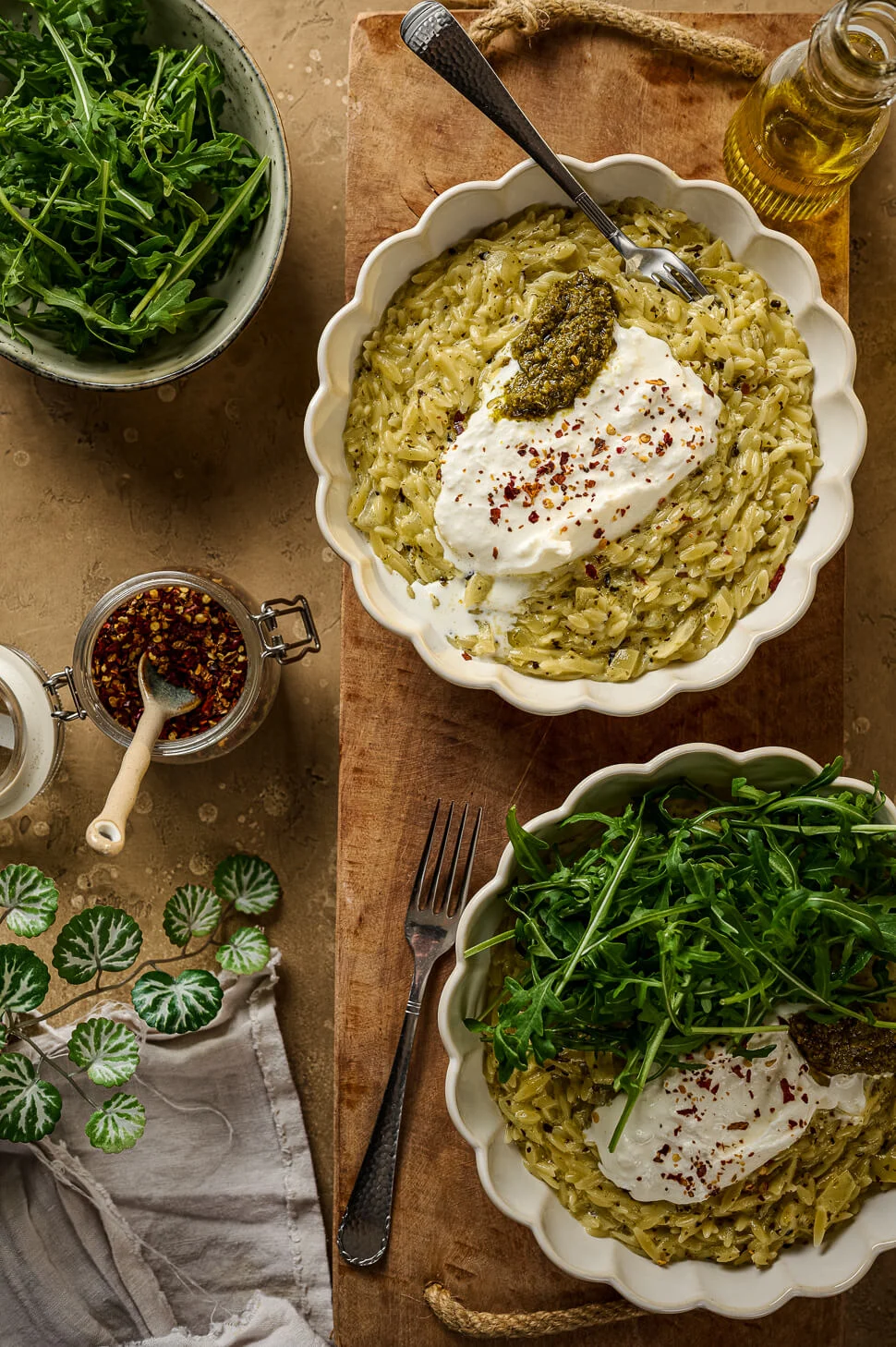 Romige Orzo met pesto & burrata 1 vegetarisch orzo recept
