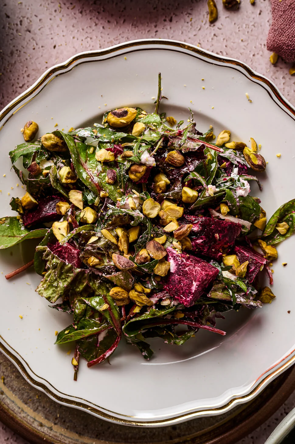 Salade rode biet met geitenkaas & pistache 4 salade rode biet