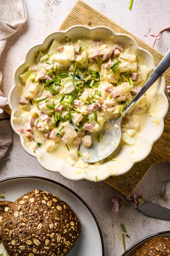 Aspergesalade met ham 4 witte aspergesalade