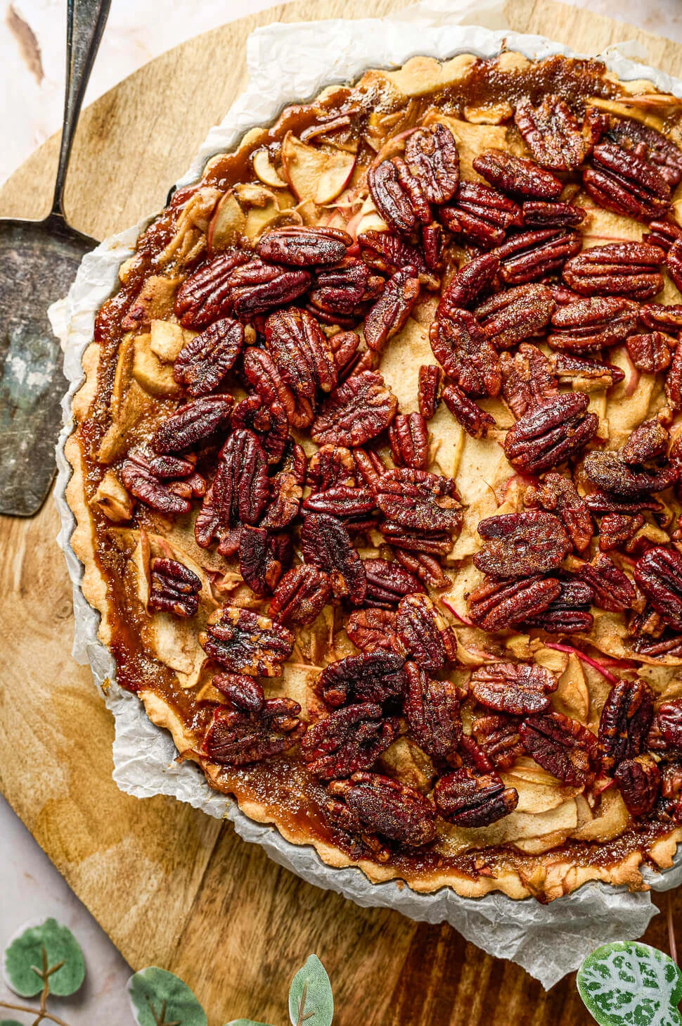 Pecannotentaart met appel 2 appeltaart met pecannoten