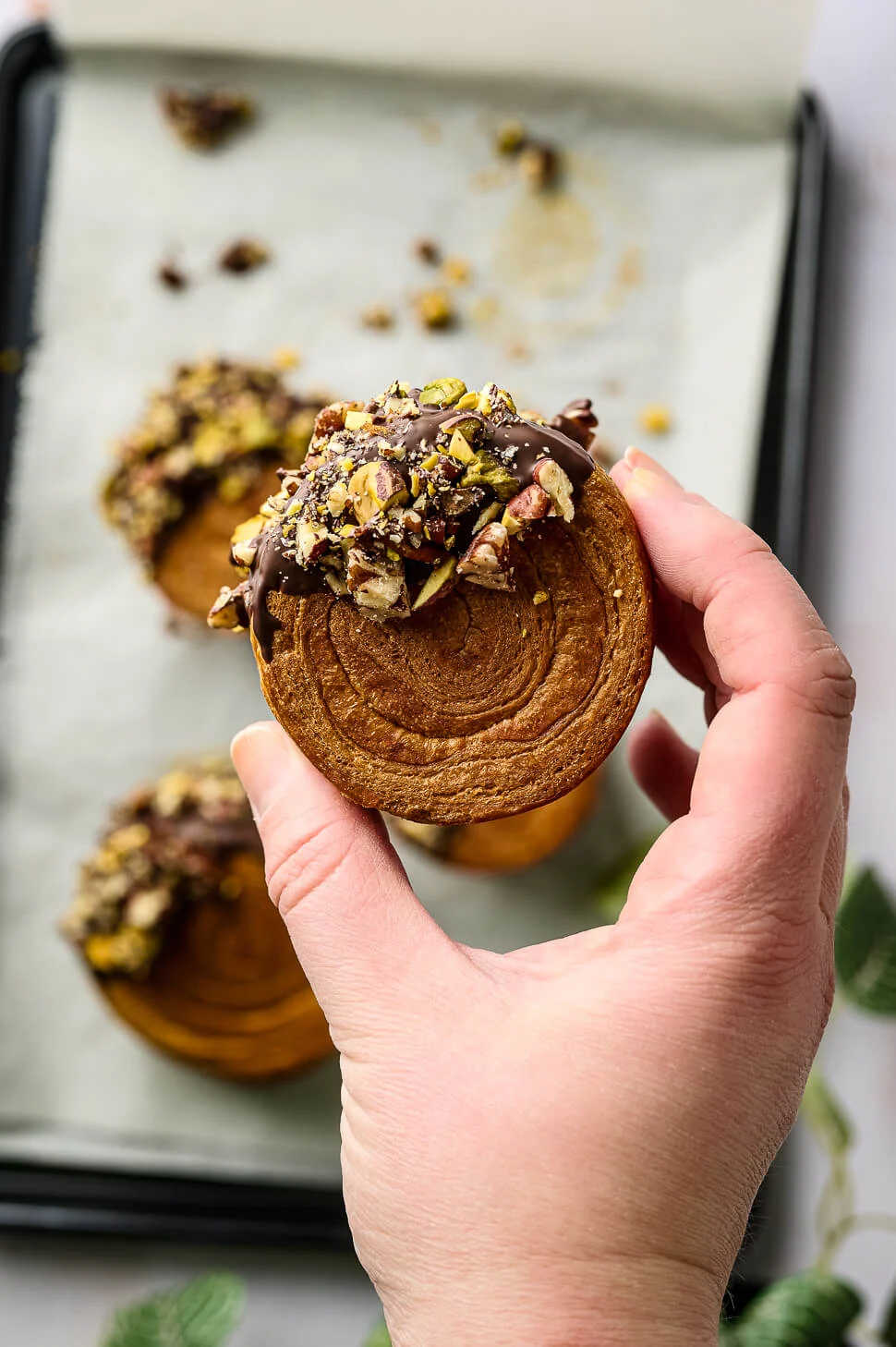 Croissant rolls met chocolade en nootjes 4 croissant rolls maken