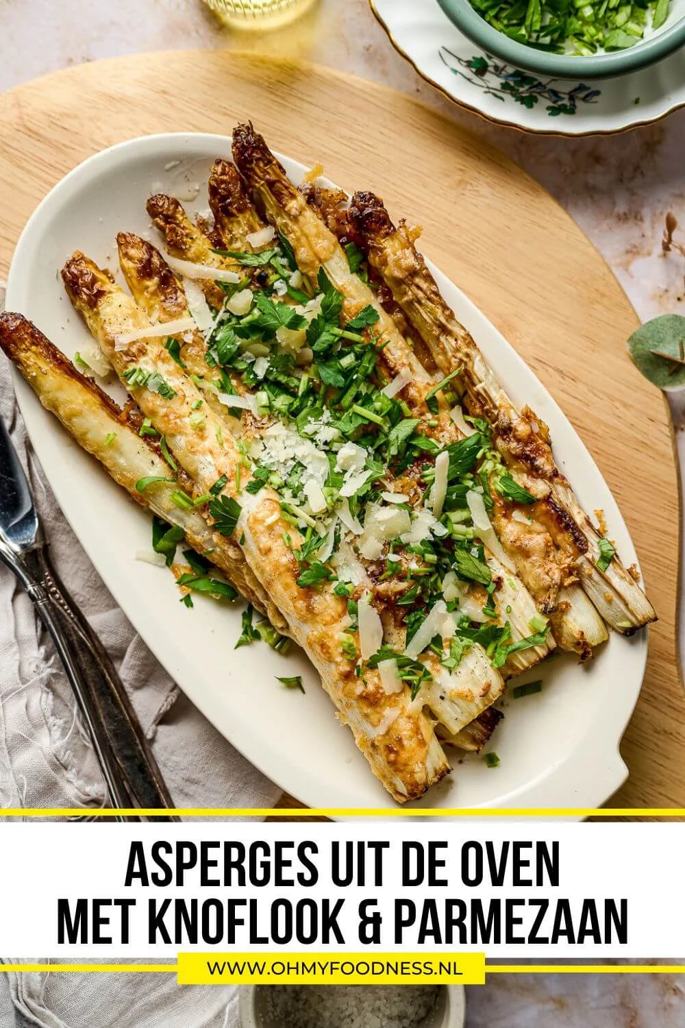 Asperges uit de oven met knoflook & Parmezaan 5 Asperges oven parmezaan