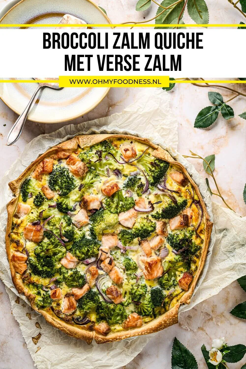 Broccoli zalm quiche 6 Broccoli zalm quiche