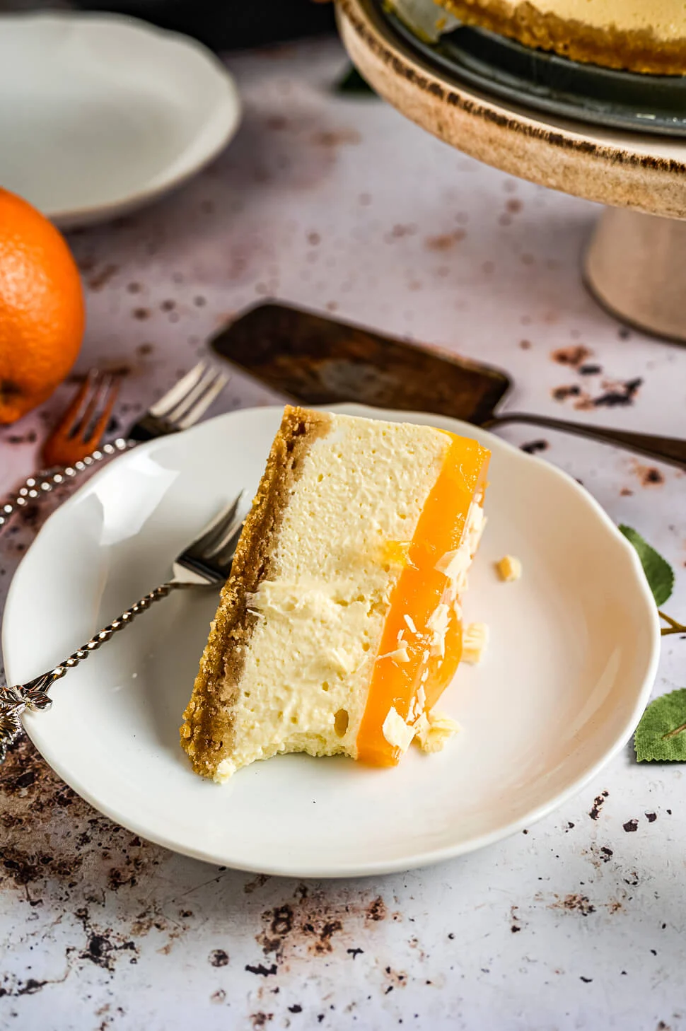 Oranje cheesecake uit de slowcooker 6 oranje cheesecake
