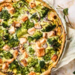 quiche met broccoli zalm