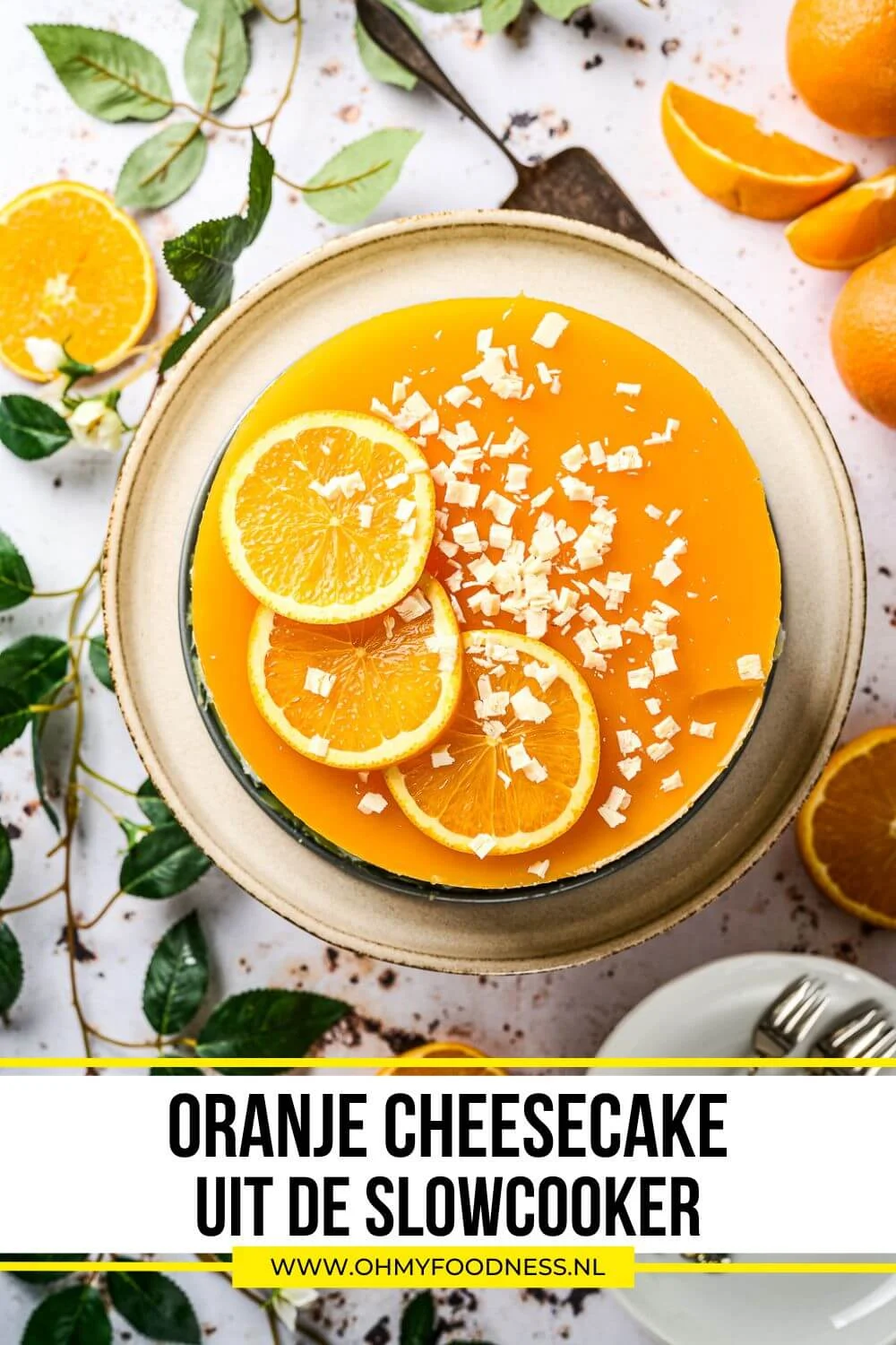 Oranje cheesecake uit de slowcooker 10 koningsdag cheesecake