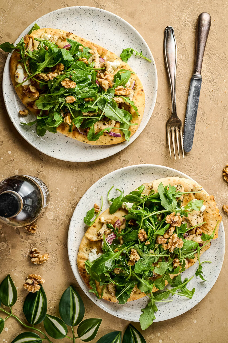 Naanpizza geitenkaas met kip 1 naanpizza kip