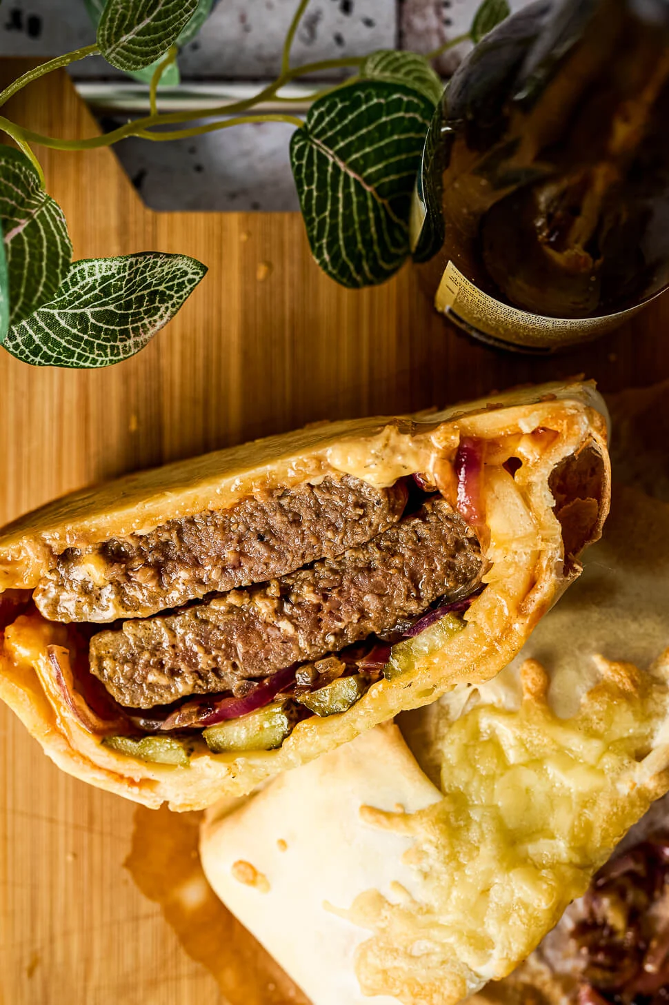 Cheeseburger pizza calzone 2 cheeseburger pizza