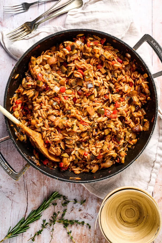 Orzo ratatouille 2 Orzo ratatouille recept
