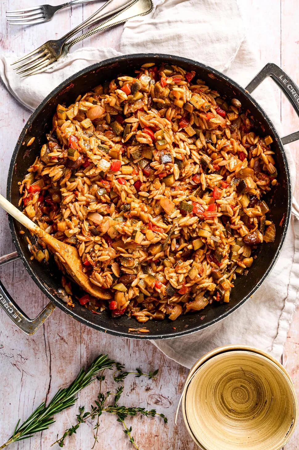 Orzo ratatouille 1 Orzo ratatouille recept