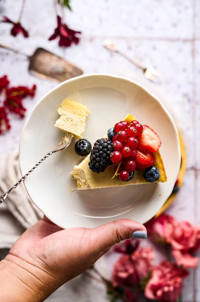 Boterkoek cheesecake met rood fruit 8 boterkoek cheesecake
