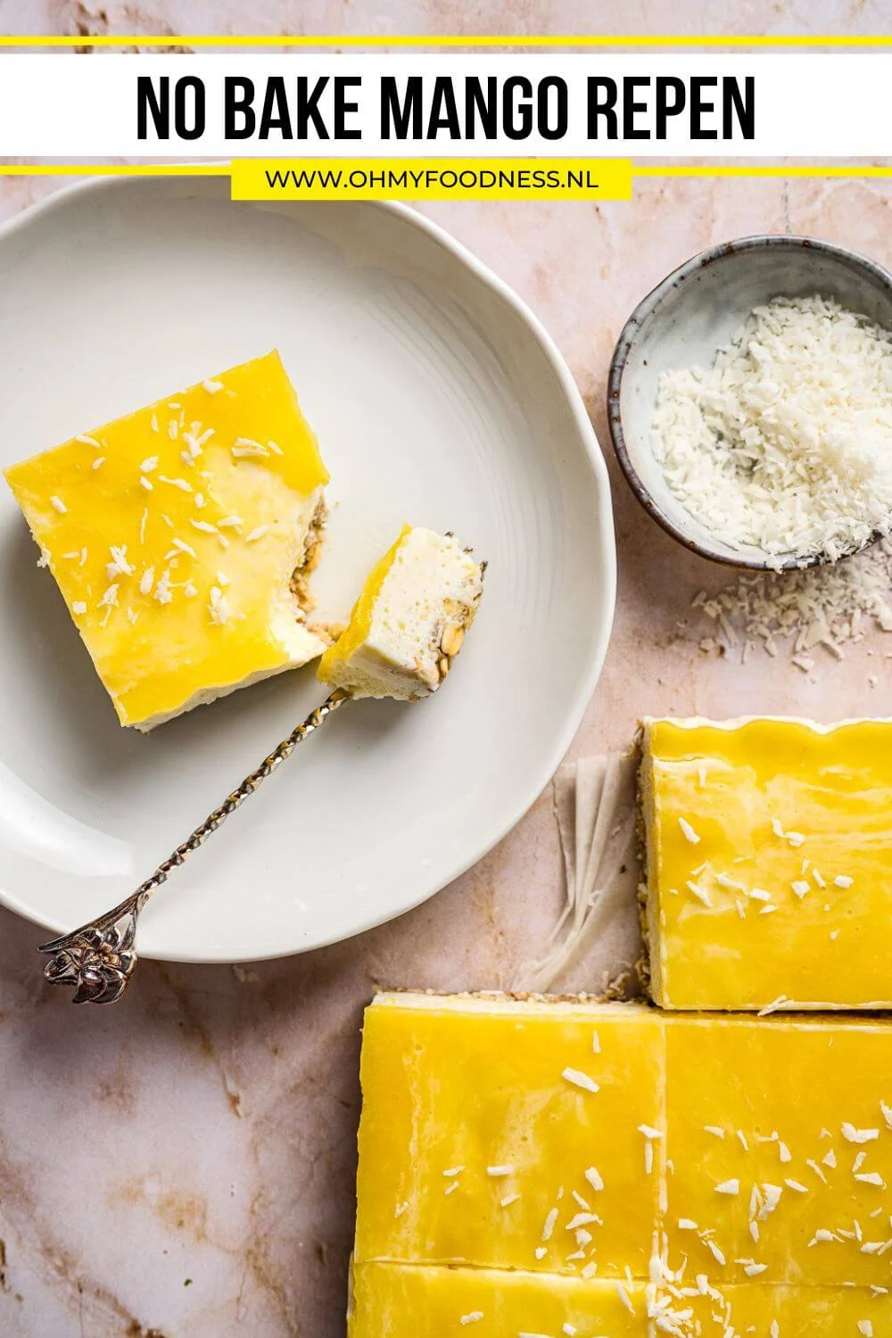 No bake mango kwarktaart repen 6 mango kwarktaart repen