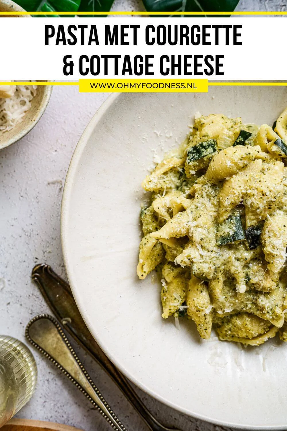 Pasta met courgette & cottage cheese 5 Cottage cheese pasta
