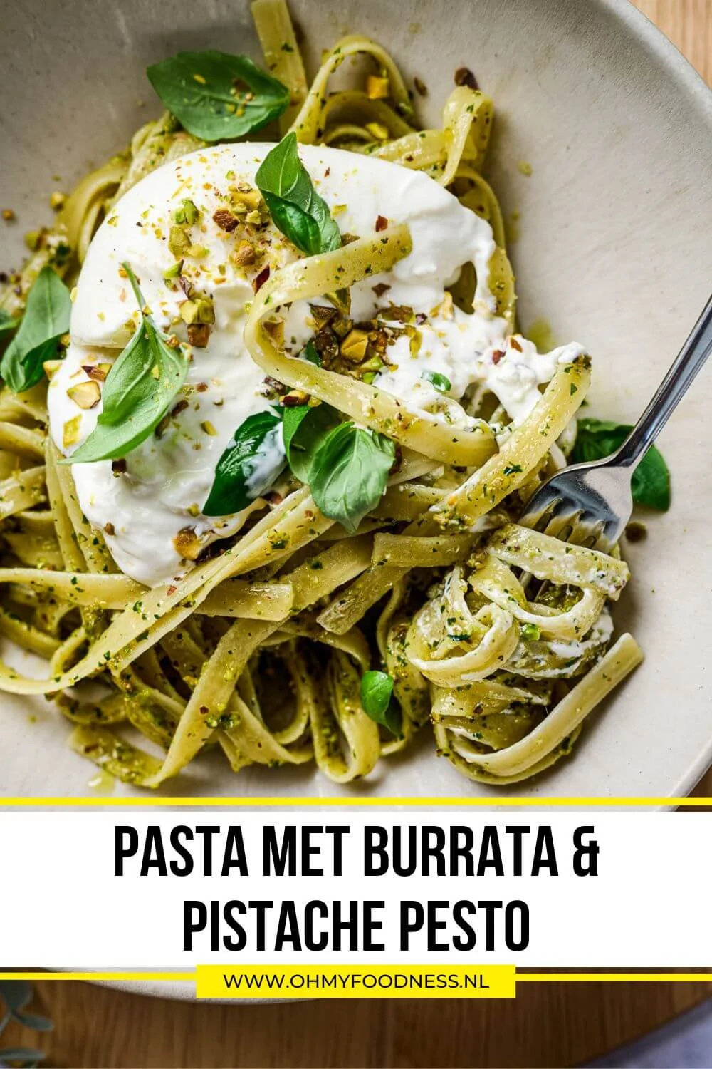Pasta met burrata & pistache pesto 5 Pasta pistache pesto burrata