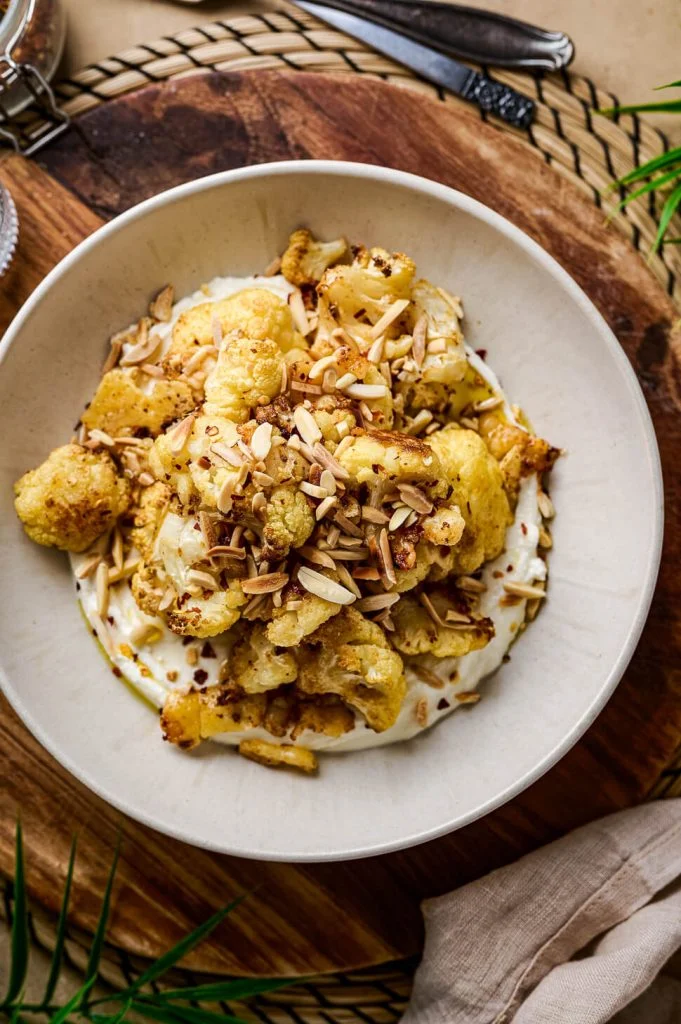 Geroosterde bloemkool met opgeklopte feta 2 bloemkool bijgerecht
