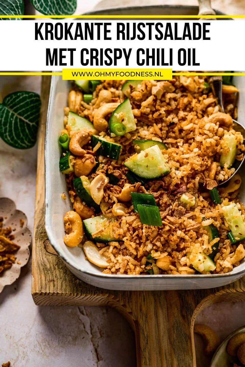Krokante rijst salade 5 rijst uit de oven