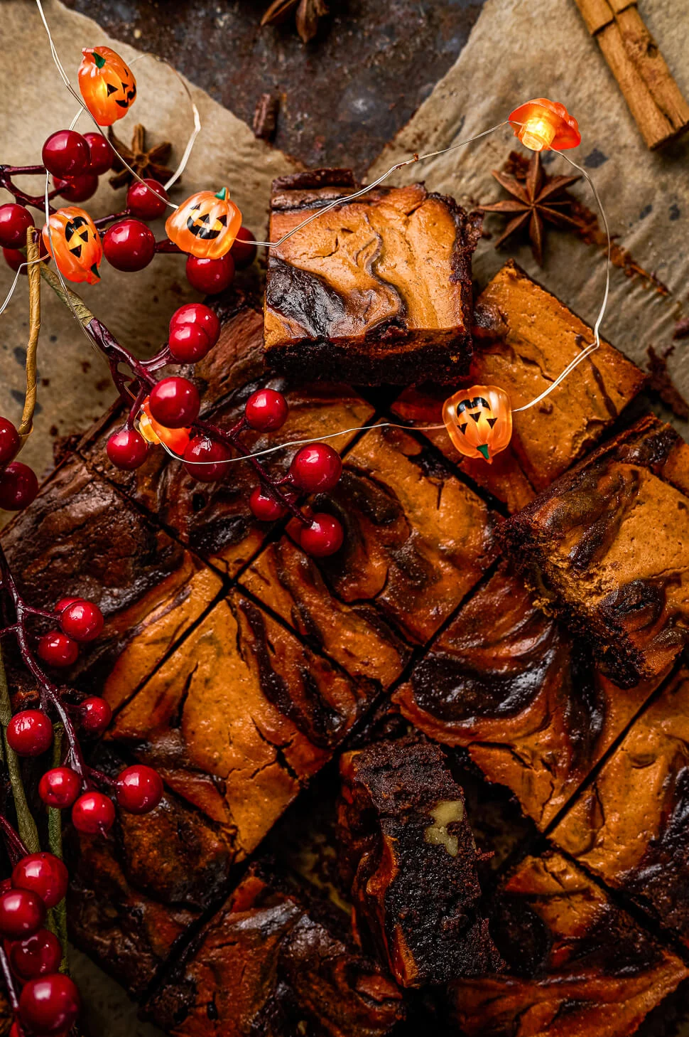 Brownies met pompoen en walnoten 6 brownies recept