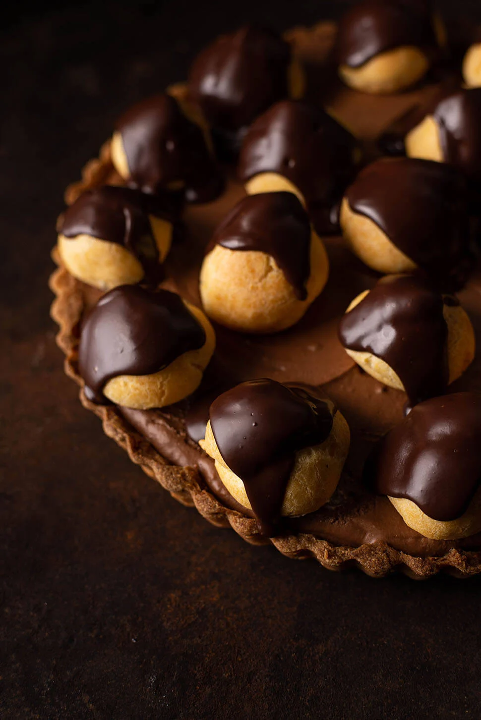 Chocolade soezentaart 3 Chocolade soezentaart