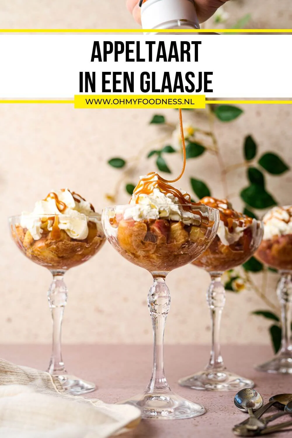 Appeltaart in een glaasje 6 glaasje appeltaart