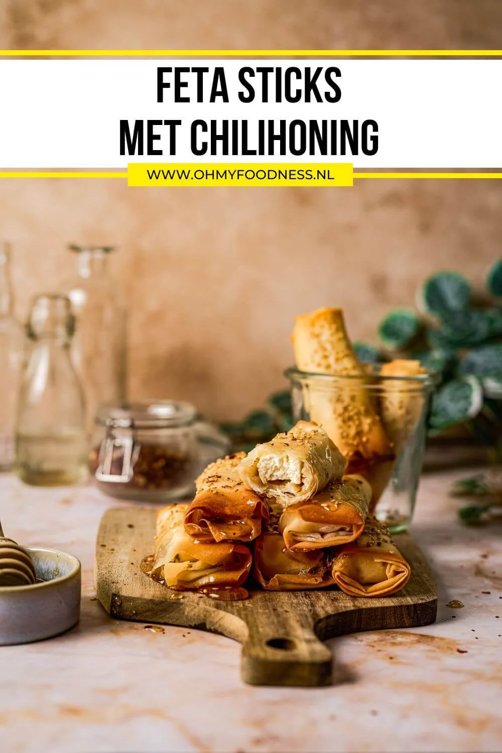 Feta rolletjes met chili honing 7 fetarolletjes filodeeg