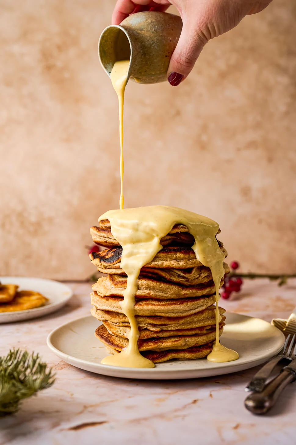 Apfelstrudel pancakes 1 vanillesaus