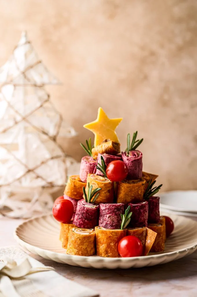 10x Koude wrap recepten 10 wraprolletjes kerstboom