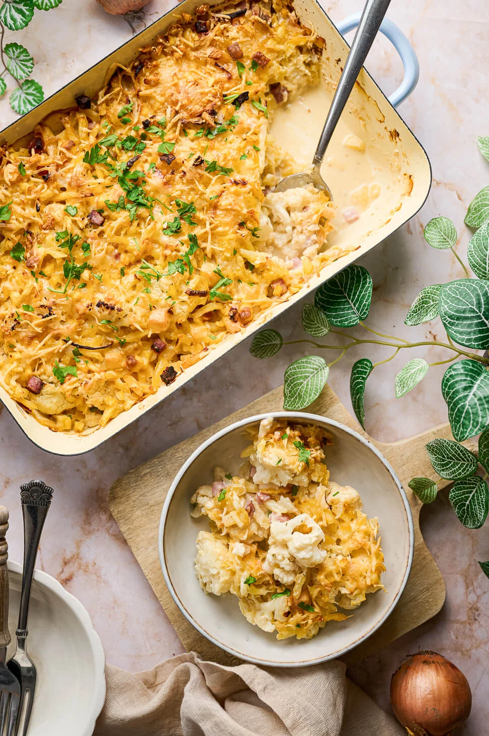 Bloemkool ovenschotel met rösti 1 bloemkool in ovenschotel