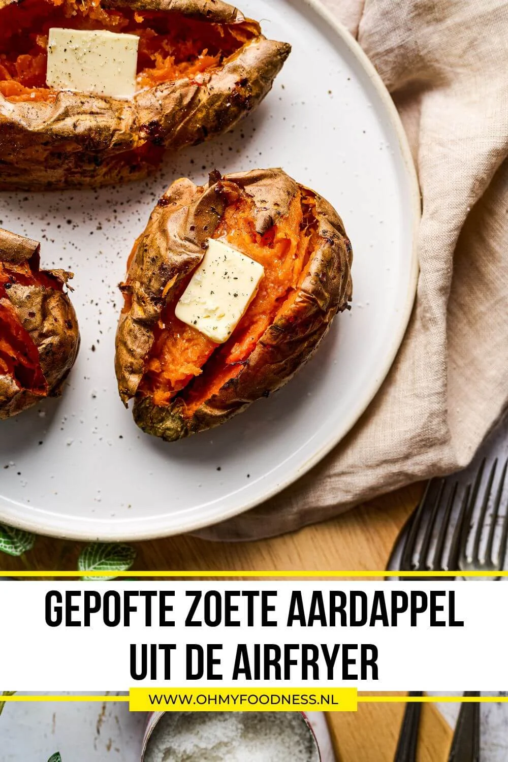 Gepofte zoete aardappel uit de Airfryer 6 gepofte zoete aardappel uit de airfryer