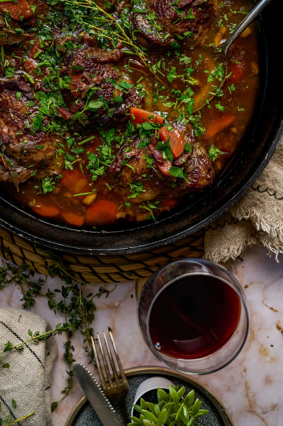 Coq au Vin 1 Winterse stoofpot met kip