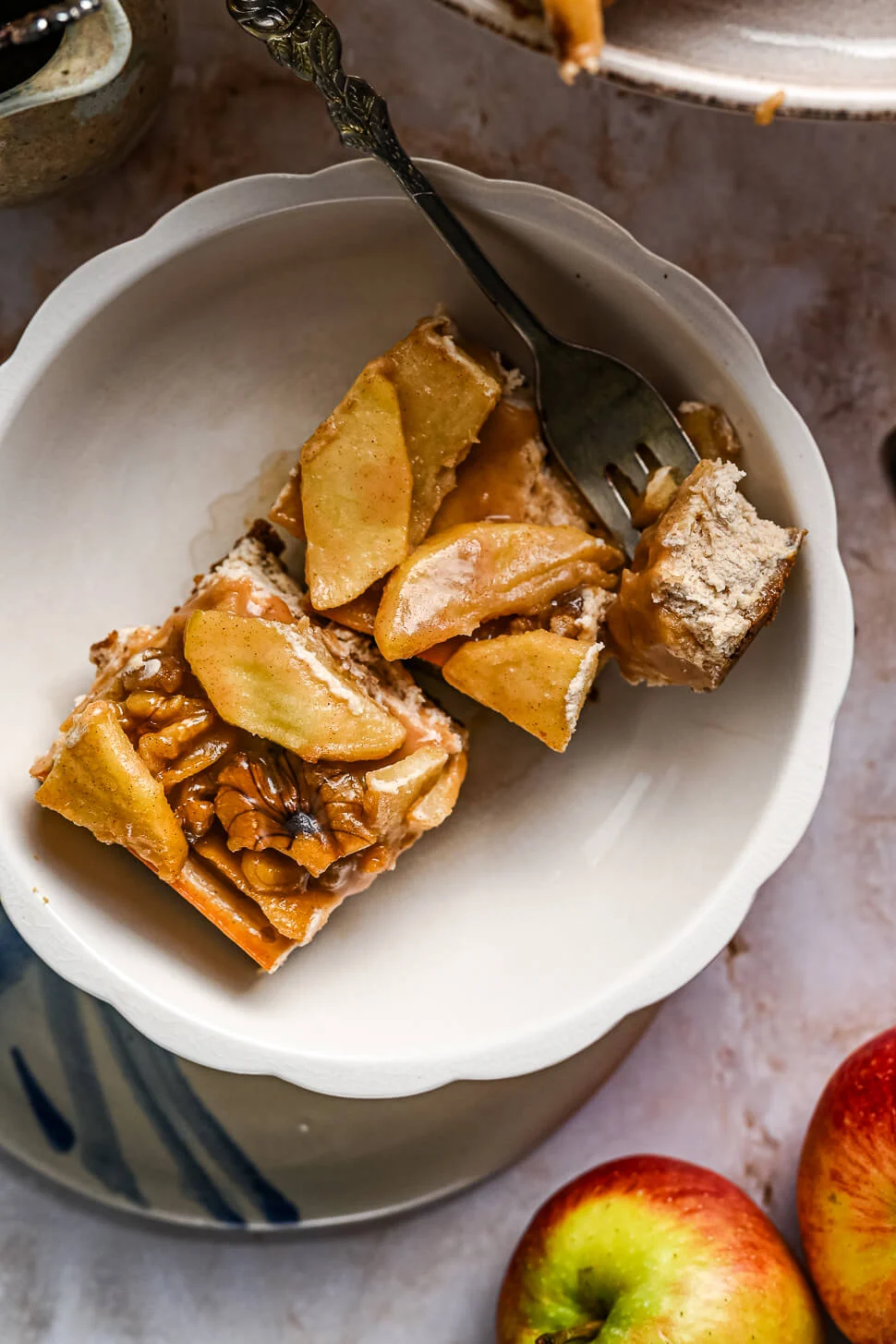 Cheesecake bars met karamel appels 3 appel cheesecake