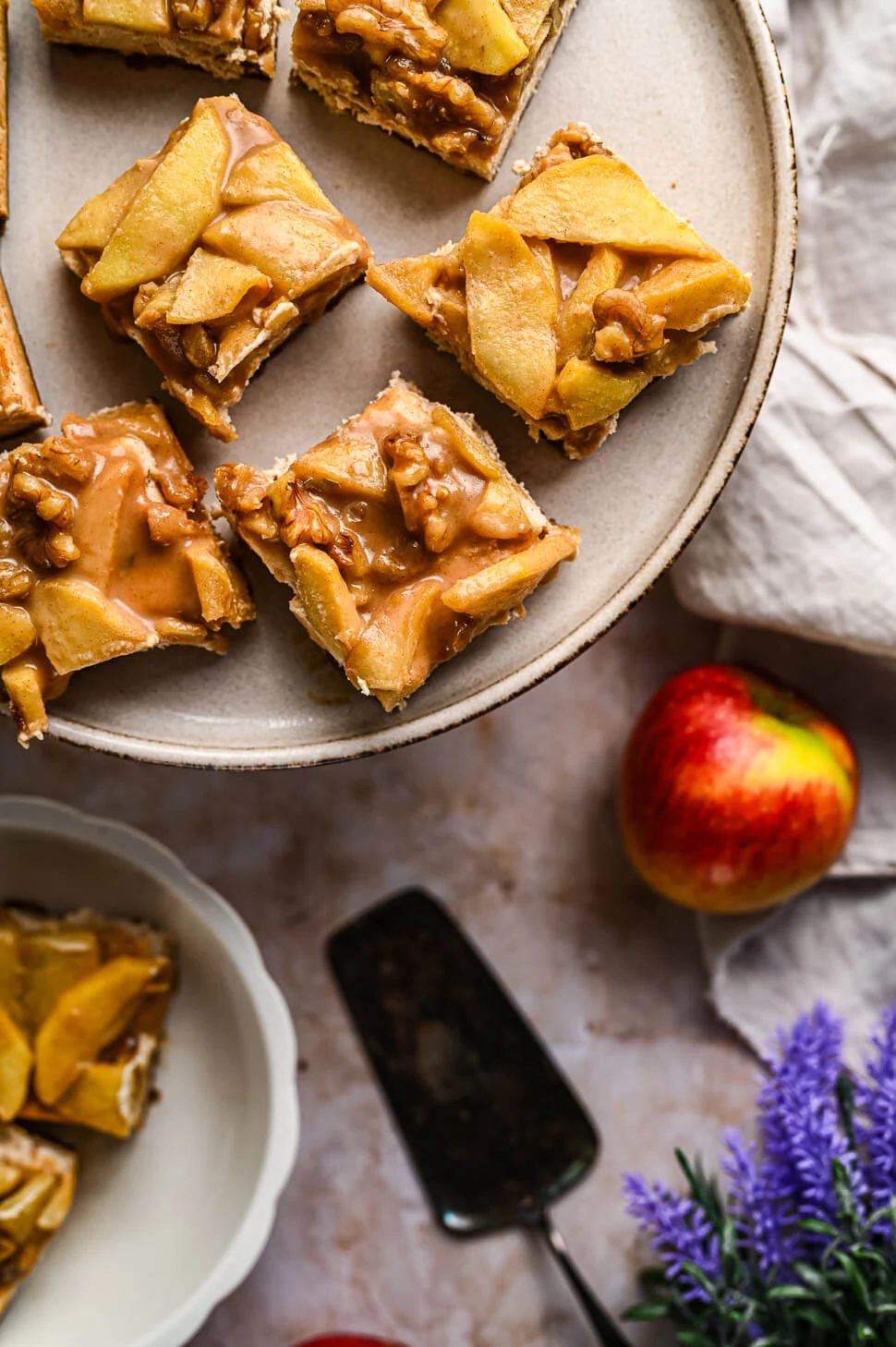 Cheesecake bars met karamel appels 4 cheesecake bars maken