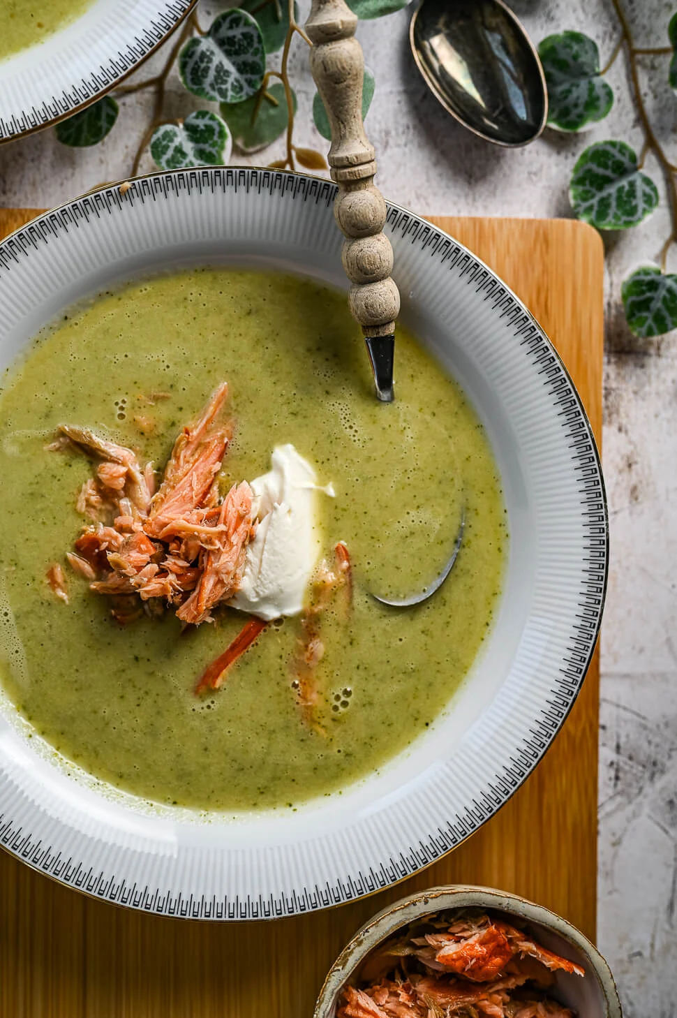 courgette soep met zalm