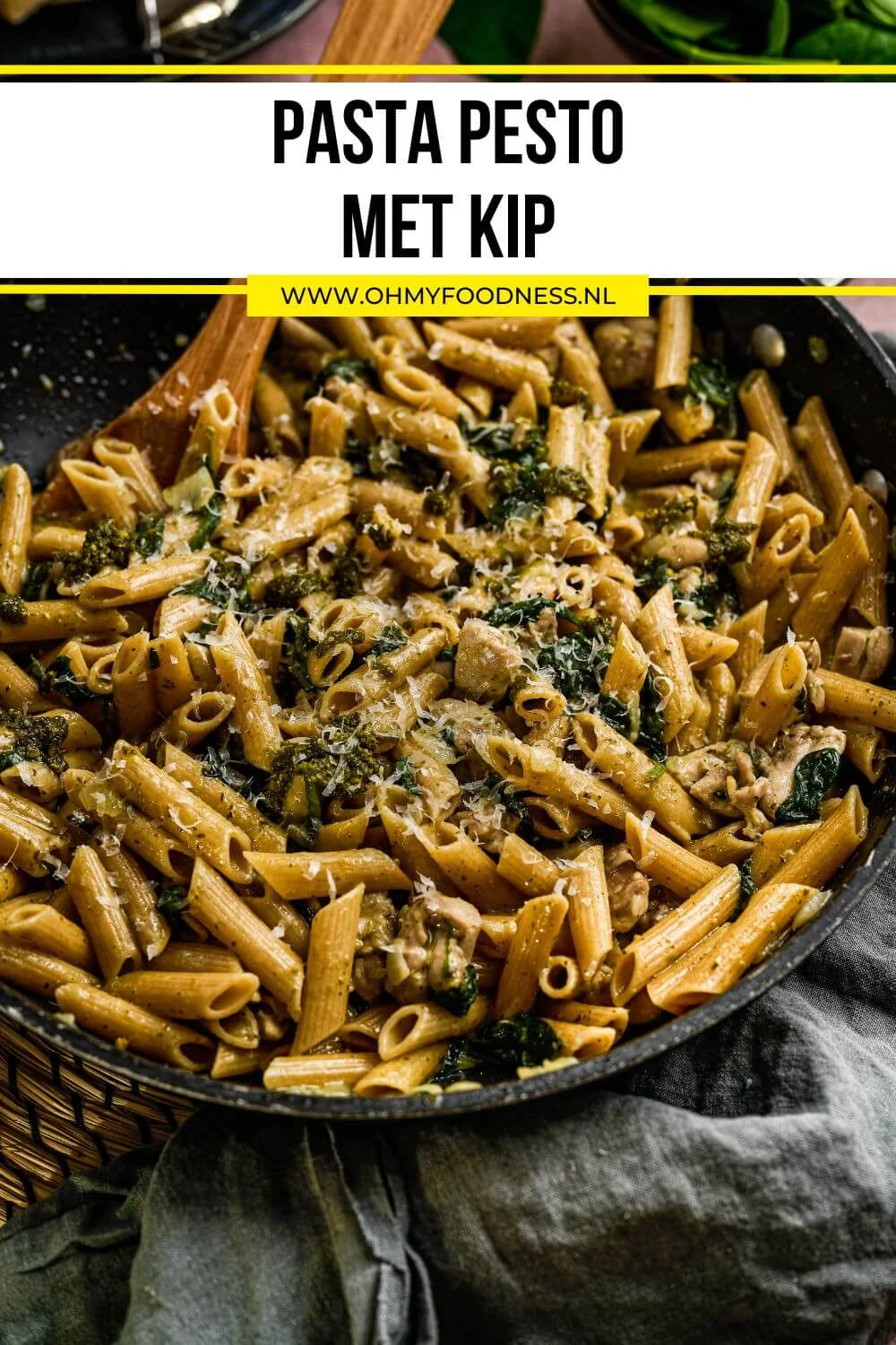 Pasta pesto met kip 5 Kip pasta pesto